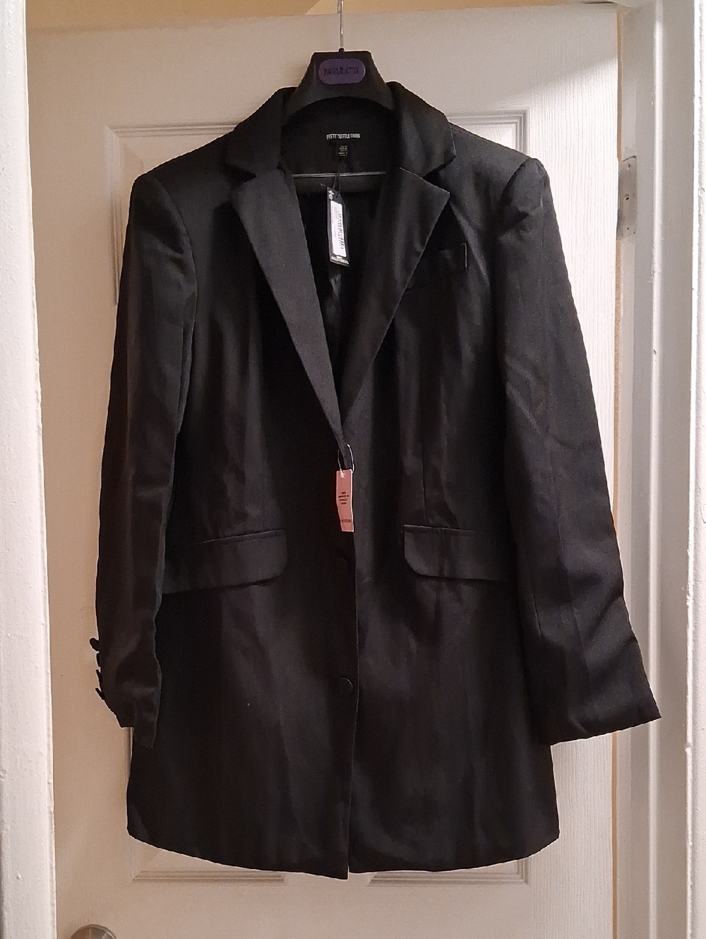PrettyLittleThing Black Longline Blazer Jacket